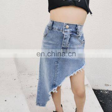 2020 summer girls kids fashion denim skirt