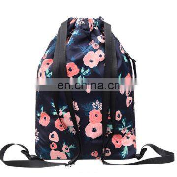 Hot Sell Ladies Cheap Dance Gym Backpack Nylon Drawstring Bag Pouch For College