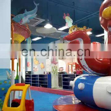 Custom ocean theme soft play indoor playground equipment with big ball pool