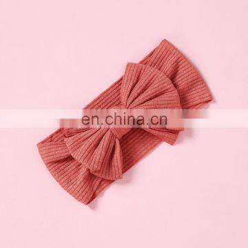 Bow Knotted Elastic Nylon Girls Baby Headbands Wholesale photo-3