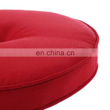 Home Decor Indoor/Outdoor Waterproof Solid Red Round Tufted Bistro Cushion With Ties photo-4