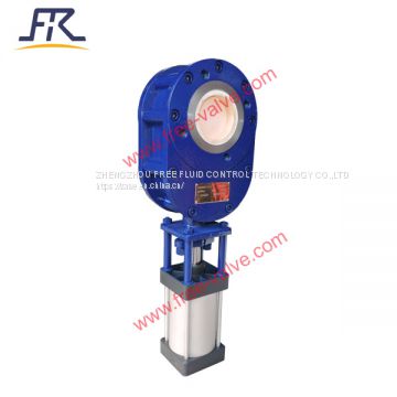 China high quality Pneumatic Actuator Ceramic Twin Disc Gate Valve FRZ644TC