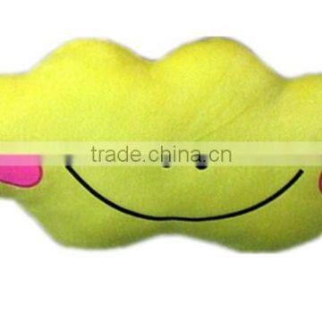 cloud shaped plush pillow in yellow