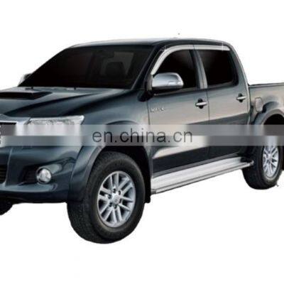 Chrome door visor side window deflector shade sun rain shield silver strips guard for Toyota Hilux vogo