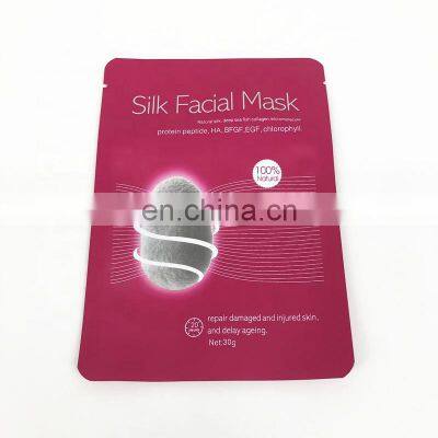 Three Side Seal Packaging Plastic Pouch Custom Printing Facial Mask Bag Heat Sealing Aluminum Foil Flat Pouch photo-3