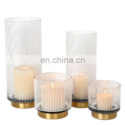 Glass Pillar Wedding Music bar Nordic Jar Cylinder Votive Decorative Candle Holder