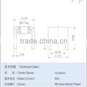 Terminal Block Accessory 80A Terminal Metal Parts M5 Screw for PCB photo-2