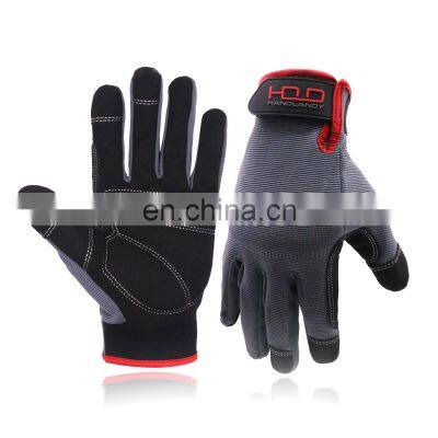 HANDLANDY Foam Padded Palm Microfiber Garden Assembly Automotive Touch Screen Mechanic Hand Gloves