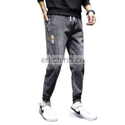 100% Cotton Gray Jeans Men Casual Denim Men's Jeans Full Length