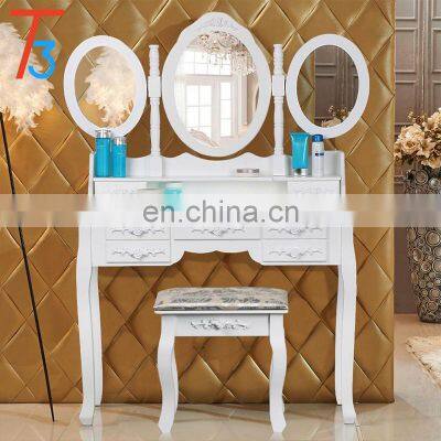 Modern Bedroom Customized Size Makeup Wooden Luxury Dresser Table photo-4