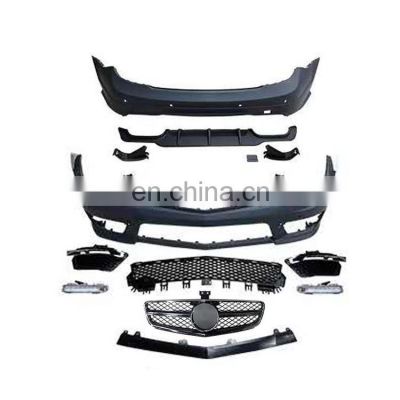 Modified C63 AMG style car parts body kit car bumper for benz C-class W204 coupe body kit