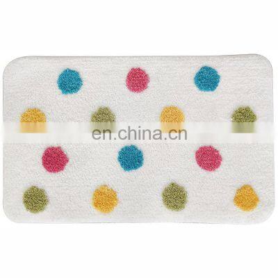 2022 latest funny rainbow colorful design microfiber bath mat non slip bathmat