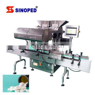 Automatic Pills Tablets Capsules Counting Plastic Bottle Filling Capping Sealing Machine