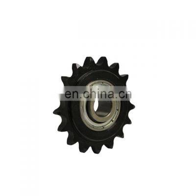 Custom hardened double teeth ball bearing idler sprocket