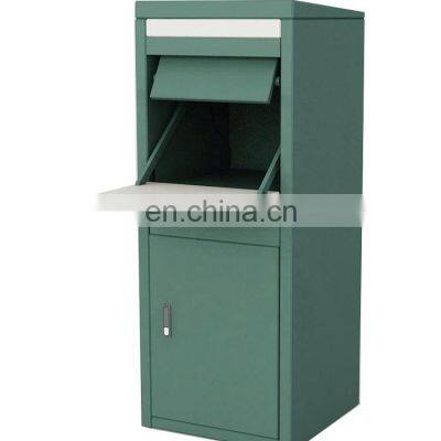 Metal Outdoor Locking Parcel Drop Box Steel Parcel Delivery Box