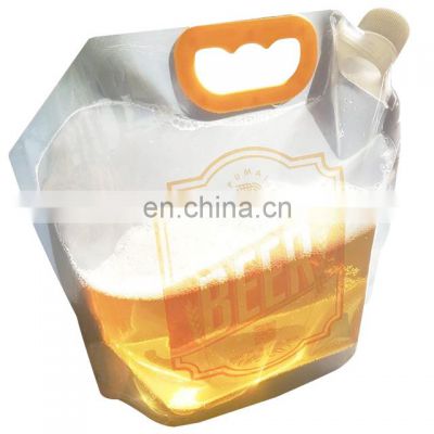 NEWEST Liquid Stand up spout pouch plastic bag beer packaging bag