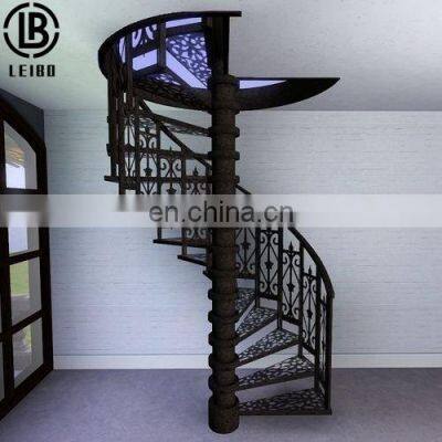 Dimensions Carbon Stainless Steel Structure Modern Design Metal Cast Iron Spiral Staircase photo-2