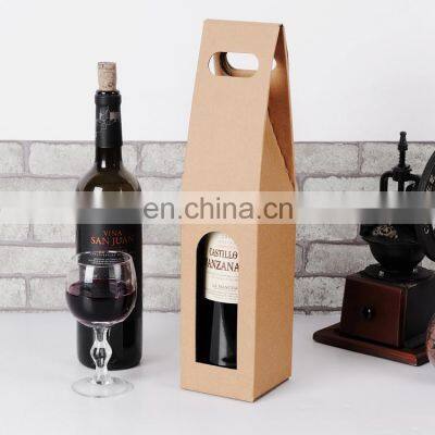 Custom Logo Printing Corrugated Cardboard Carrier Bag Paper Packaging Red Wine Box photo-3