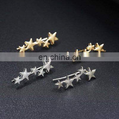 Moon Star Ear Climber Tiny Star Ear Studs Earrings For Women Mothers Day Celestial Birthday Gift Jewelry Earring photo-3