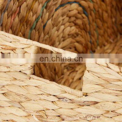 Best Price Water Hyacinth Kids Rainbow Storage Basket Organization Woven Natural Basket Vietnam Cheap Wholesale photo-3
