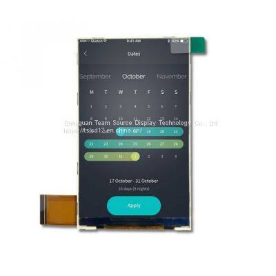 6H Viewing Angle 3.5inch QVGA TFT LCD 320x240 resolution With 54pin RGB Interface