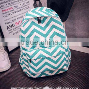 Single Shoulder Colourful Geometric Wavy Custom Designs Canvas Shopping Container White Carrying Belt Chevron Messenger Bags photo-6