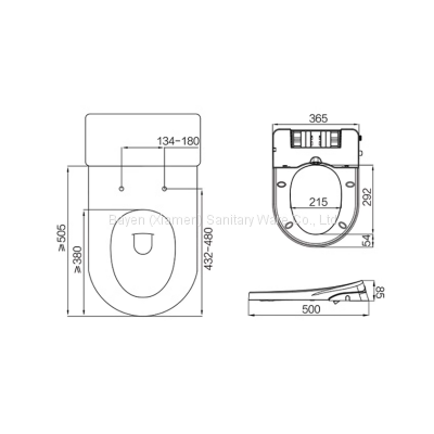 NON ELECTRIC BIDET TOILET SEAT U SHAPE WHITE COLD WATER photo-5