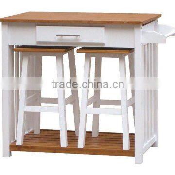 Wooden kitchen table and chair