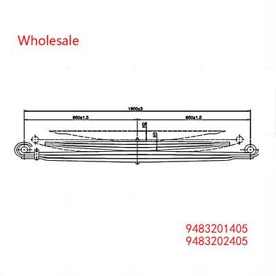 9483201405, 9483202405 Rear Axle Wheel Parabolic Spring Arm  of Medium Duty Vehicle Wholesale For Mercedes Benz