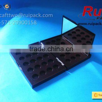 Large Size Two Layers Eyeshadow Case With Mirror, Big Square Double Layer Eyeshadow Box/container photo-2
