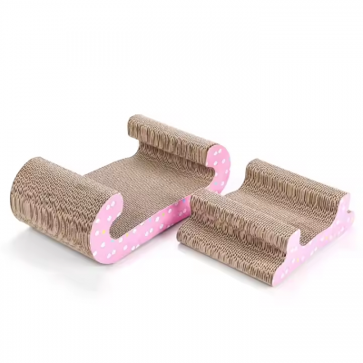 MEOW LOVE 2 Sets of Cat Corrugated Cardboard Multi-Shape Design With Catnip Combination No Scraps Can Be Customized Patterns photo-4