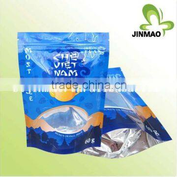 Color doypack compound tea bag with zipper