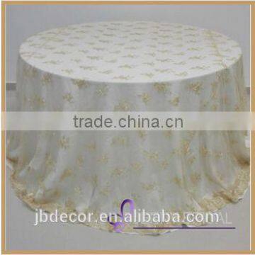 TL015A Luxury Black Damask Flocking Taffeta Tablecloths Table Overlays photo-5