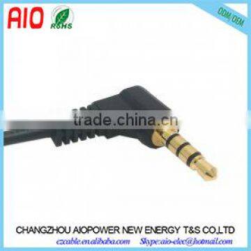 10cm Gold Right Angle 4 Poles 4C Male to Female 3.5mm TRRS Cable photo-2