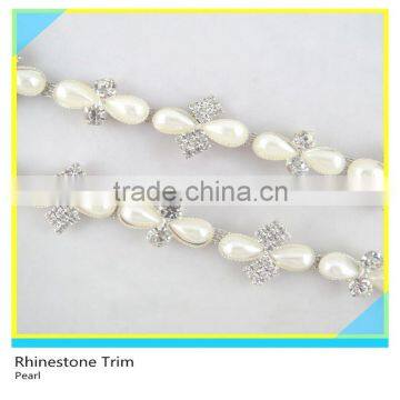 Fashion 888 Crystal Rhinestone Pearl Rhinestone Banding For Cake