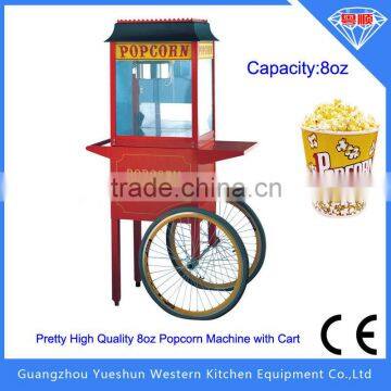 Commercial popcorn maker with butter melting container