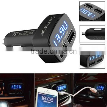 Universal Mini Dual Usb Car Charger with 5v 3.1A Output 4 in 1 car charger