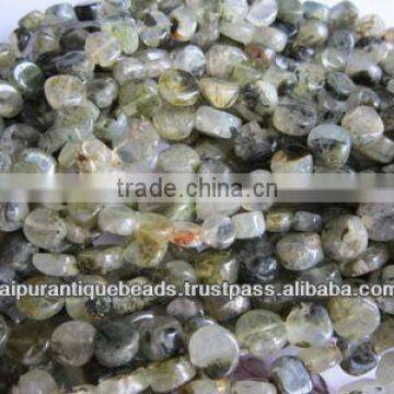 PREHNITE COIN BEADS GEMSTONE