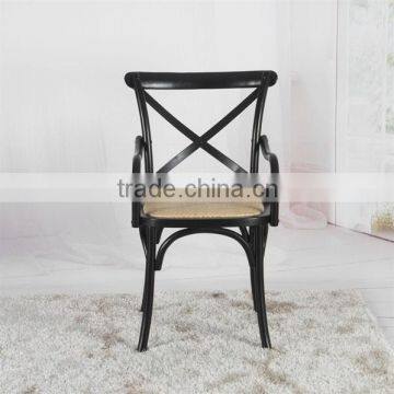 RCH-4002 French Style Rattan Wood Solid Oak Cross Back Chair Quality Choice photo-5