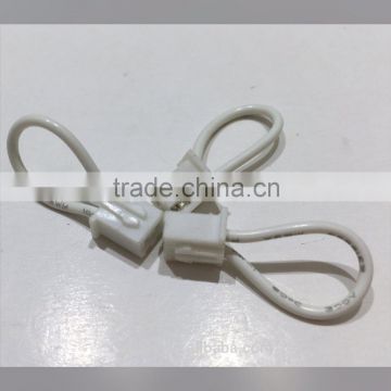 Custom UL1007 22AWG 300V 80C White Wire to Crimp &Insert 2Pin Connector