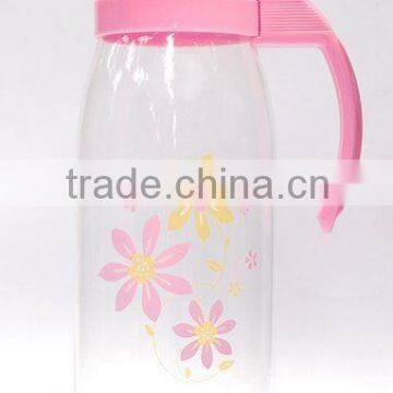 Promotional glass juice jars with decal 1000ml (top quality)