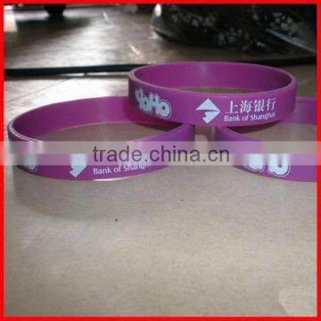 fashion purple color party silicone decorative bracelet