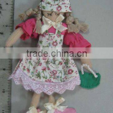 SINGLE SIDED FLAT BACK FABRIC DOLLS FOR SEW ON CLOTHING OR NOTION ITEMS DECORATION