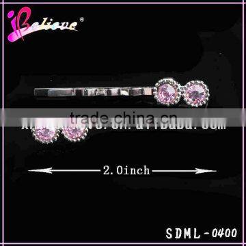 Fancy Decorative Hair Pins Wholesale Hair Accessories Pink Rhinestone Hair Pins photo-2