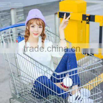 Cute Smile Face Applique Embroidery Rolled Brim Ladies Beanie Hats Fashion photo-4