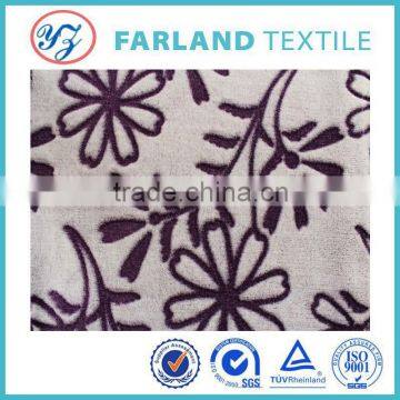 2015 warm thick blanket fabric flowers print flannel fleece fabric,Jiangsu fabric supplier