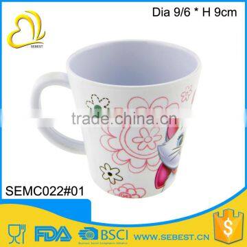 custom print melamine plastic cup handle