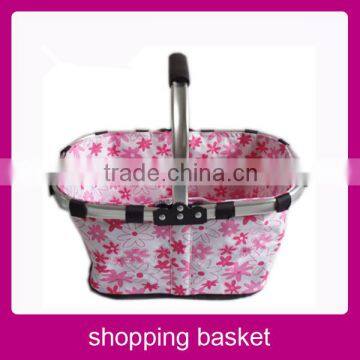 Foldable Shopping Basket with small and beautiful flower print