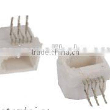 LEFT DOUBLE 90 DEGREE RJ11 UK JACK/CONNECTOR/SOCKET WITH 6 PIN