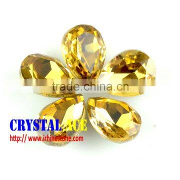 Crystal glass pearshape rhinestone,pear shape rhinestone strass for jewelry decoration